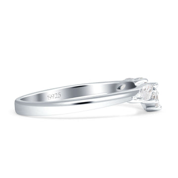 Contour Curved Wedding Band Marquise Cubic Zirconia 925 Sterling Silver Wholesale